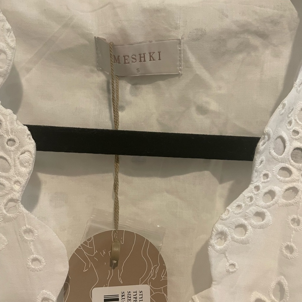 Meshki Arla Broderie White Eyelet Sleeveless top and Midi Skirt set - Picture 3 of 6